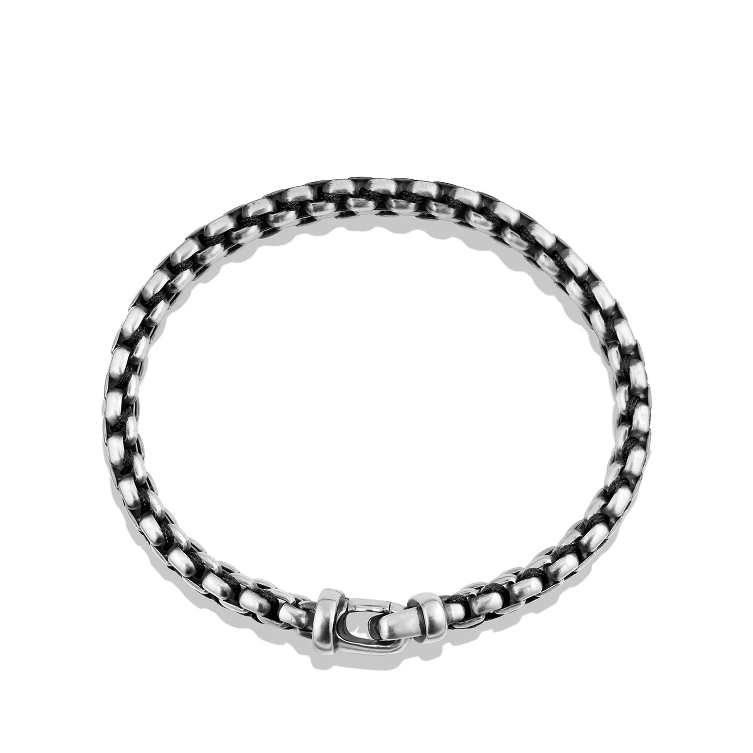 Woven Box Chain Bracelet in Black