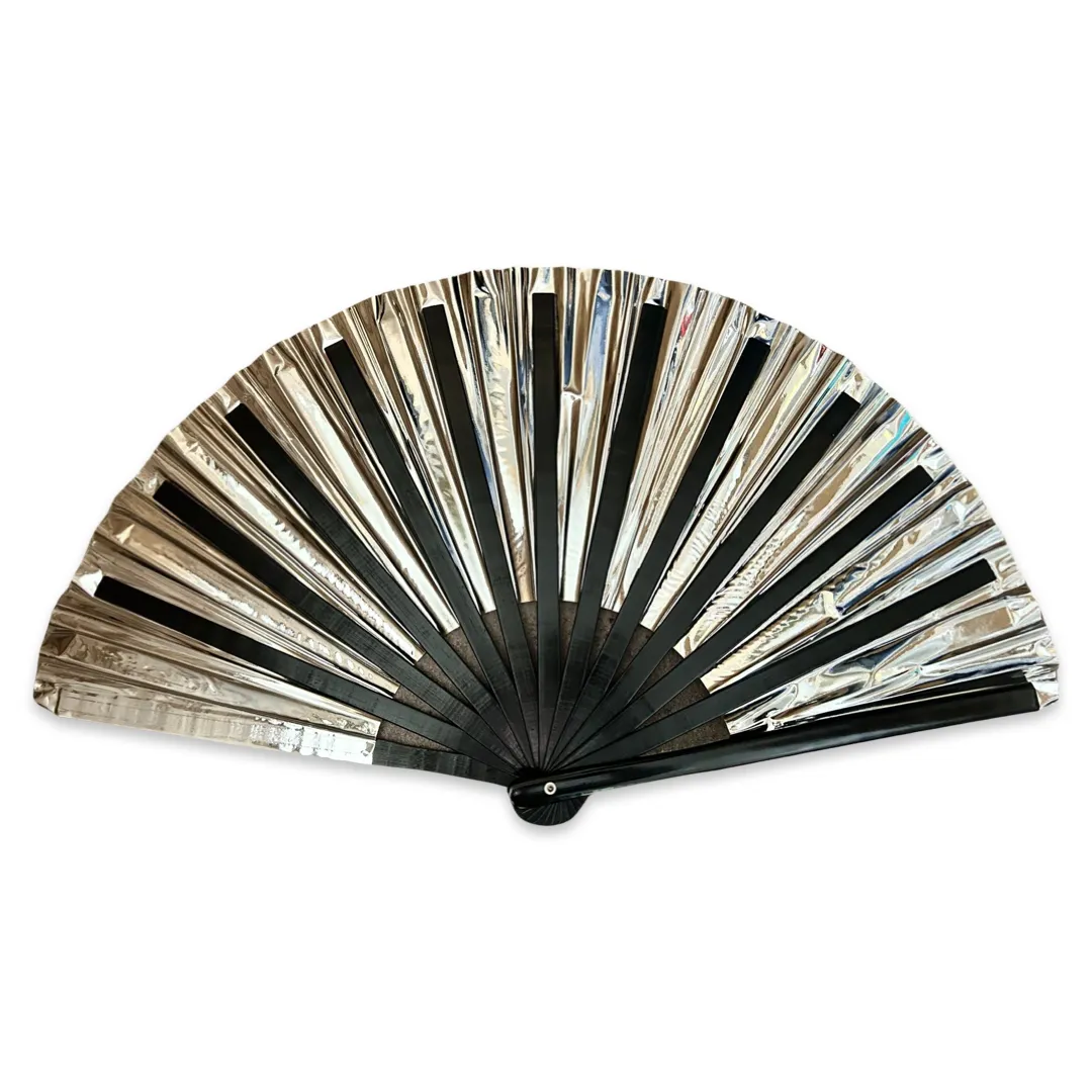 XL Festival Fan - Shimmery Metallic, Sky Blue