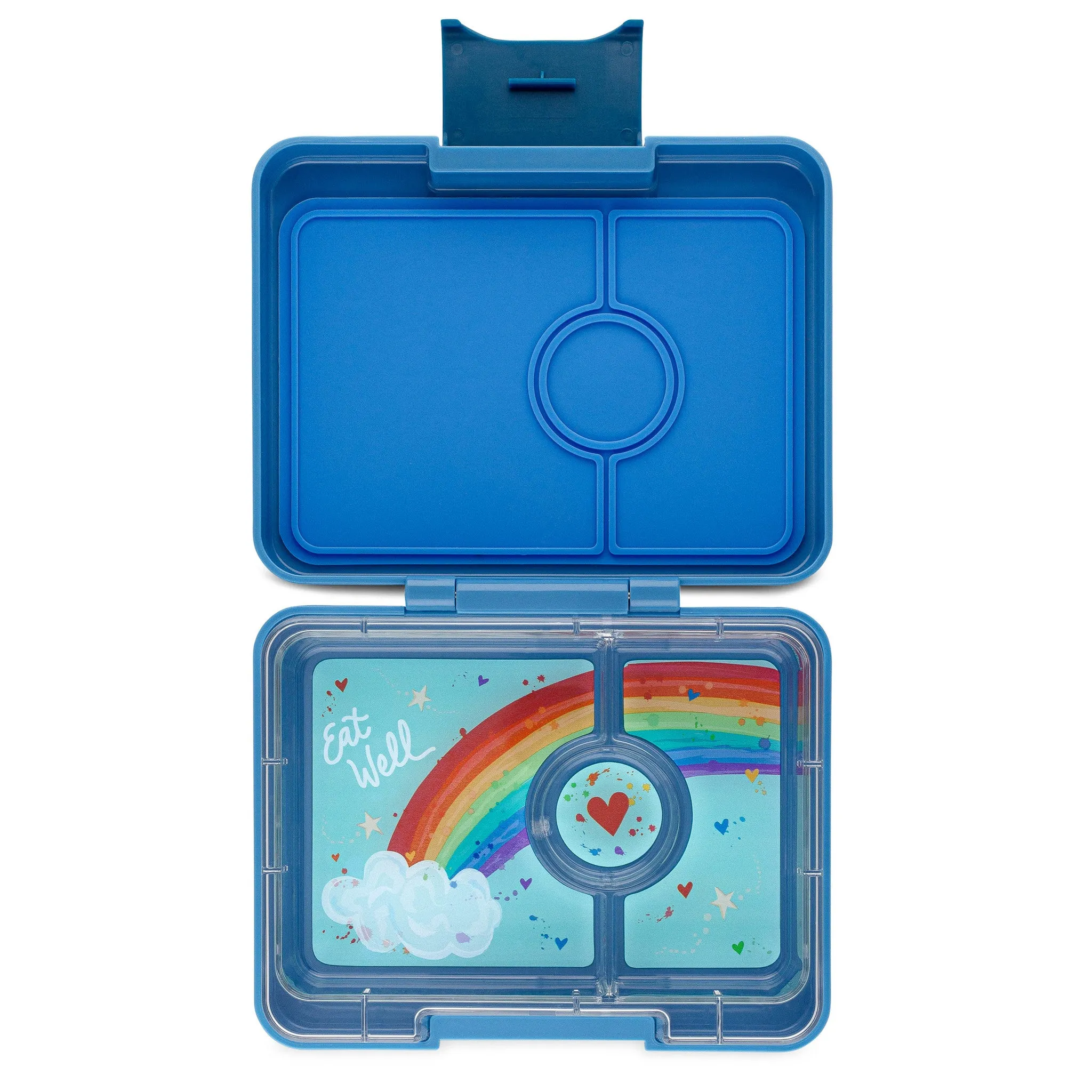 Yumbox Snackbox Sky Blue Clouds with Rainbow Tray